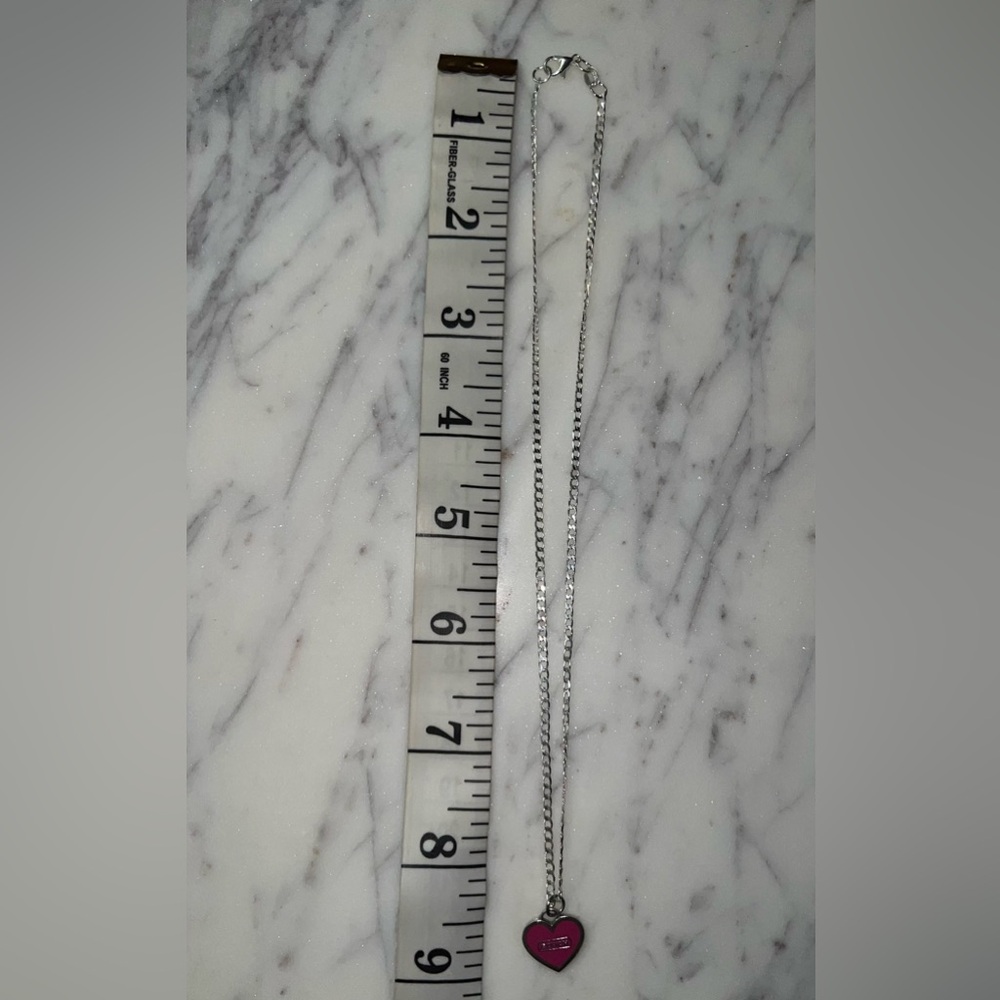 Coach Silver and Pink Heart Necklace - Picture 4 of 6